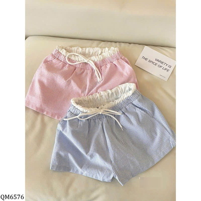 QM6576 QUẦN SHORT NỮ KẺ SỌC