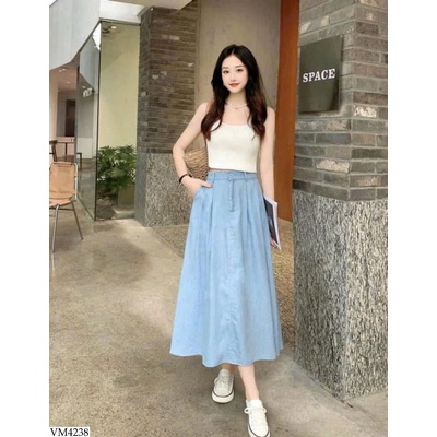VM4238 CHÂN VÁY DENIM NỮ NHÀ ANGEL