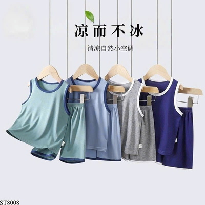 ST8008 BỘ BA LỖ BÉ TRAI MẶC NHÀ