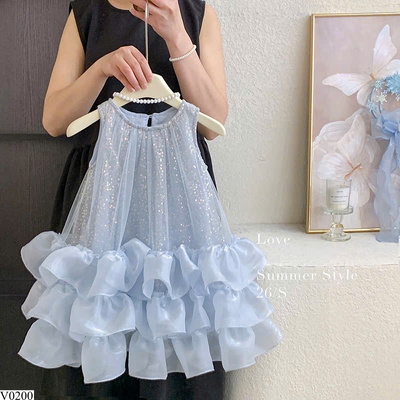 V0200 VÁY CÔNG CHÚA 3 TẦNG BỒNG