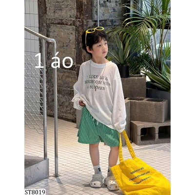 ST8019 QUẦN SHORT KẺ MIX ÁO DÀI TAY CHỐNG NẮNG TARUS