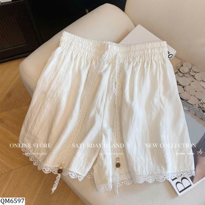 QM6597 QUẦN SHORT NỮ VIỀN REN