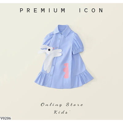 V0206 VÁY BÉ GÁI CỔ POLO NHÀ PREMIUM ICON
