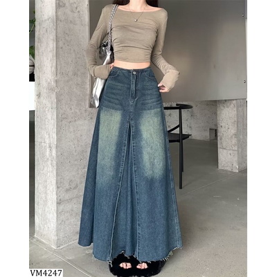 VM4247 CHÂN VÁY JEAN DÁNG DÀI