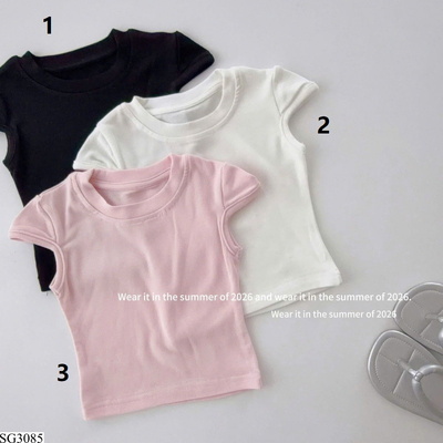 SG3085 ÁO THUN CỔ TRÒN VÀ QUẦN CHẤM BI BÉ GÁI