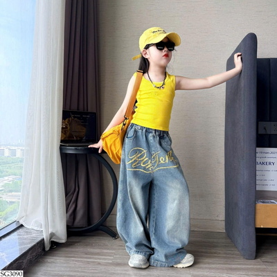 SG3090 ÁO SÁT NÁCH PHỐI QUẦN JEAN CHO BG