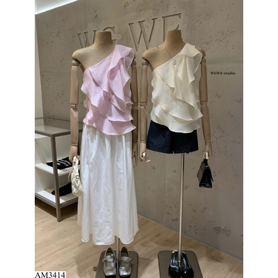 AM3414 ÁO LỆCH VAI XẾP TẦNG W.G.W.E