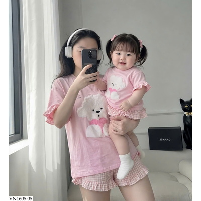 VN1605.05 BÔ MẶC NHÀ COUPLE MẸ VÀ BÉ 