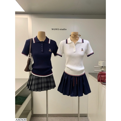 AM3430 ÁO POLO MONGTOGI THÊU GẤU W.G.W.E