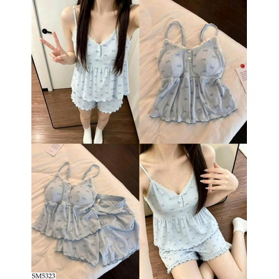 SM5323 BỘ NGỦ 2 DÂY MẶC NHÀ CHO NỮ