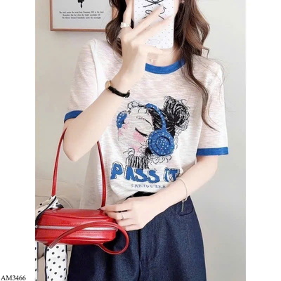 AM3466 ÁO PHÔNG VIỀN CỔ HOẠ TIẾT