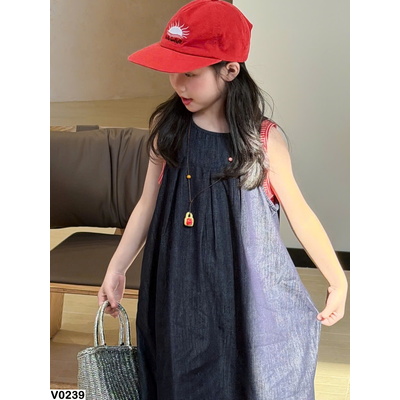 V0239 SET VÁY MIX ÁO TANKTOP BÉ