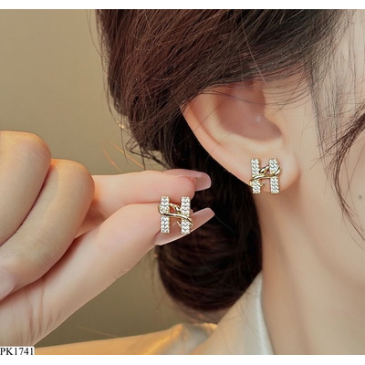 PK1741 BÔNG TAI CHỮ H GOLICC
