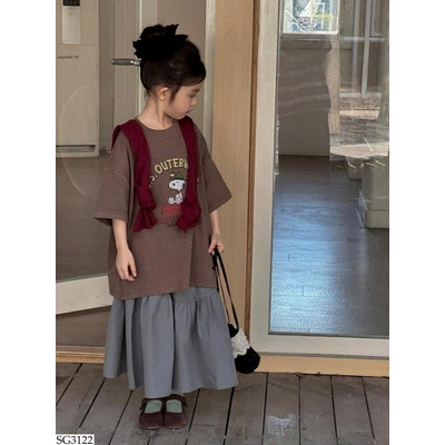 SG3122 SET ÁO PHÔNG MIX CHÂN VÁY A VINTAGE