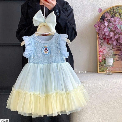 V0248 ĐẦM BẠCH TUYẾT CHO BÉ GÁI