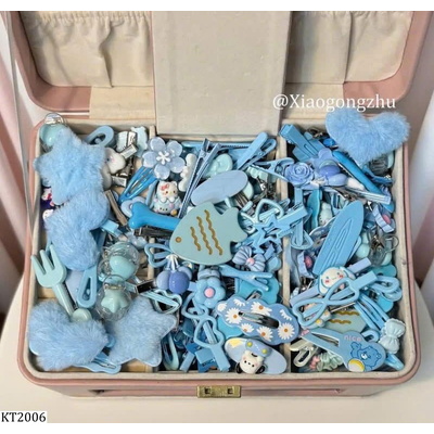 KT2006  SET 50C KẸP TÓC TONE XANH