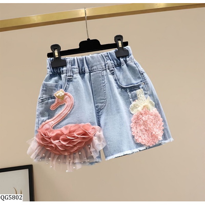 QG5802  QUẦN SHORT JEAN THIÊN NGA CÔNG CHÚA BÉ GÁI