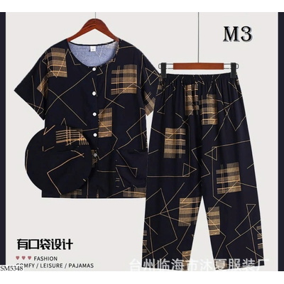 SM5348 BỘ MẶC NHÀ HOẠ TIẾT HOA TRUNG NIÊN