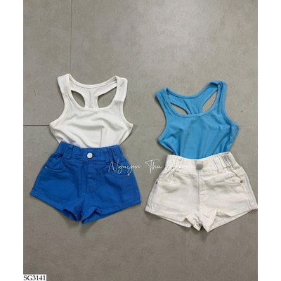 SG3141 ÁO SÁT NÁCH PHỐI QUẦN SHORT 