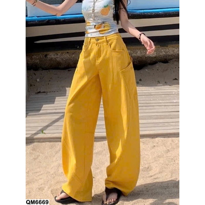 QM6669 JEANS BAGGY VÀNG