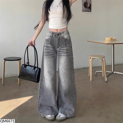 QM6671 QUẦN JEAN ỐNG RỘNG CHO NỮ