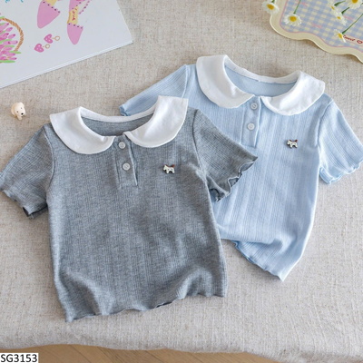 SG3153 SET ÁO CỔ SEN MIX QUẦN SHORT CHO BG