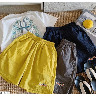 QT5710 QUẦN SHORT GIÓ TENCEL THÊU LOGO MUYE