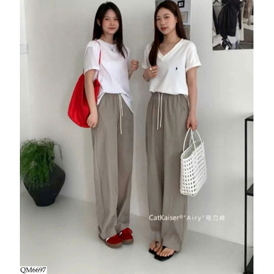 QM6697 QUẦN ỐNG RỘNG DÁNG SUÔNG CATKAISER