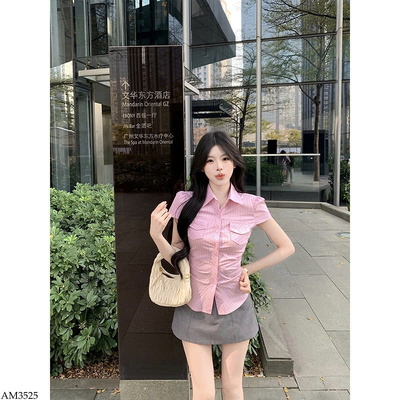 AM3525 ÁO SƠ MI CARO CHIẾT EO MOSESQUEEN