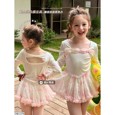 DB1378 ĐỒ BƠI DÀI TAY CHO BÉ GÁI