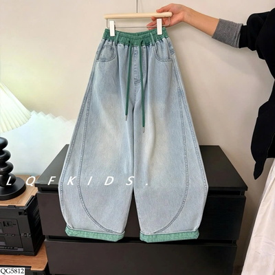 QG5812 QUẦN JEAN ỐNG RỘNG CHO BÉ