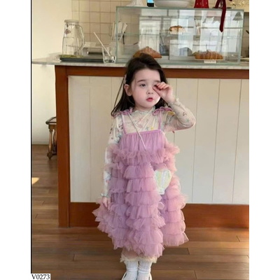 V0273 VÁY VOAN TẦNG CHO BÉ GÁI