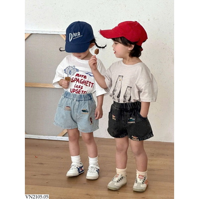 VN2105.05 SET 2 QUẦN SHORT JEAN CHO BÉ