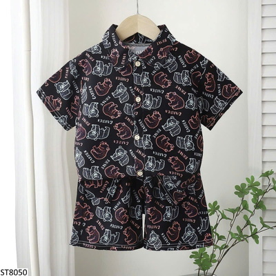 ST8050 BỘ SƠ MI HOẠ TIẾT GRAFITI CHO BÉ