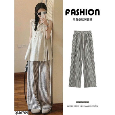 QM6709  QUẦN KẺ RÚT DÂY