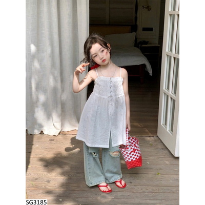 SG3185 SET ÁO 2 DÂY MIX QUẦN JEAN CHO BG