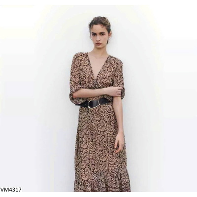 VM4317 VÁY HỌA TIẾT DÁNG DÀI KASLEAD