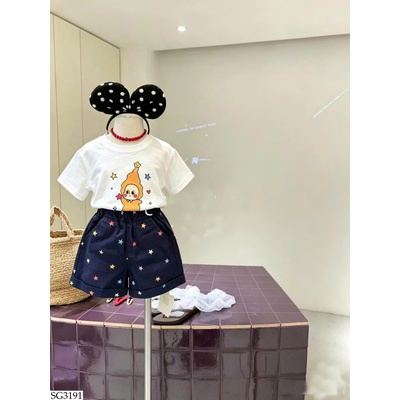 SG3191 ÁO THUN PHỐI QUẦN SAO CHO BÉ