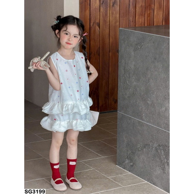 SG3199 SET ÁO SÁT NÁCH MIX VÁY XÒE