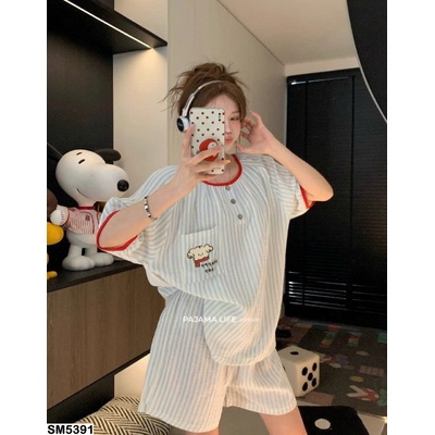 SM5391 BỐ NGỦ KẺ HÌNH CÚN HAPPY DAY