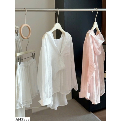 AM3553 ÁO CHỐNG NẮNG VIỀN REN ANNA