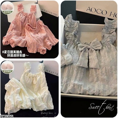 SM5395 BỘ NGỦ 2 DÂY BÈO NƠ BẢN TO CỘC TAY