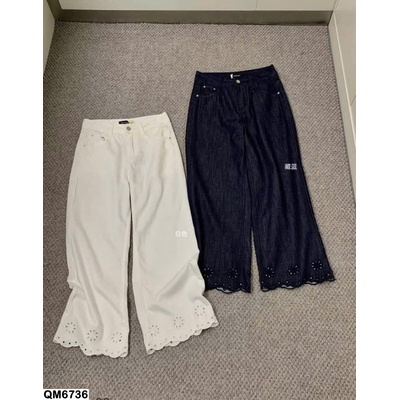 QM6736 QUẦN JEANS HOA W.G.W.E
