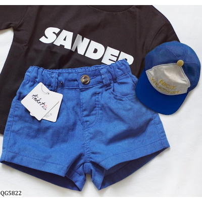 QG5822 QUẦN SHORT XANH COBAN ANKRTKIDS