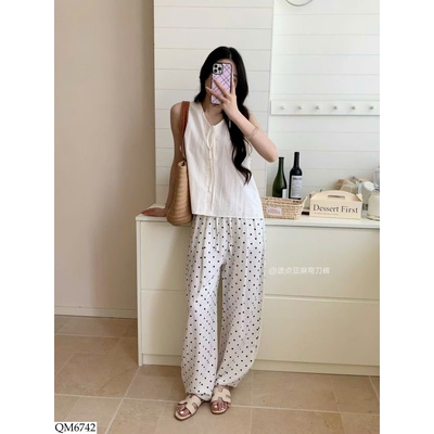 QM6742 QUẦN ỐNG ĐỨNG CHẤM BI