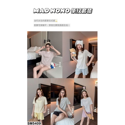 SM5409 SET ĐỒ NGỦ KẺ CHO NỮ