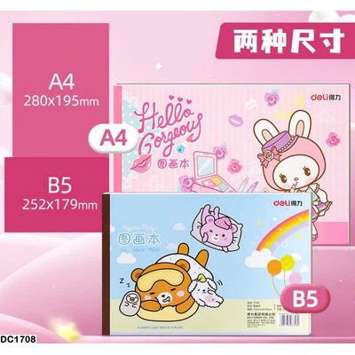 DC1708 VỞ VẼ A4 DELI CHO BÉ