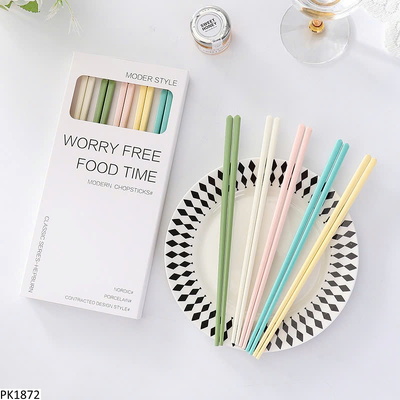 PK1872 SET 10 ĐÔI ĐŨA KHÁNG KHUẨN MÀU PASTEL