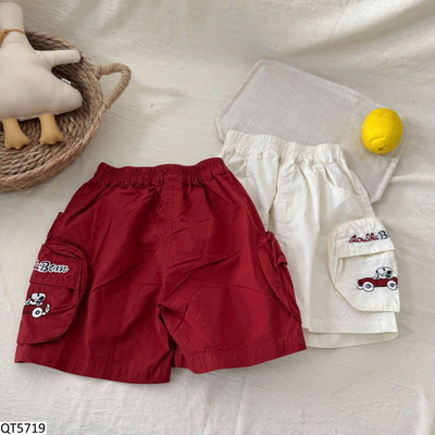 QT5719 QUẦN SHORT HỌA TIẾT Ô TÔ CHO BÉ