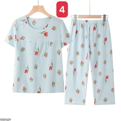 SM5429 BỘ MẶC NHÀ NỮ CỔ TRÒN